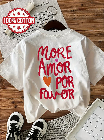 Dames T-shirt Katoen Comfortabele Pasvorm Met Tekstprint