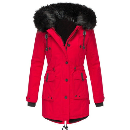 Dames Winterjas Waterdicht met Capuchon en Bontkraag