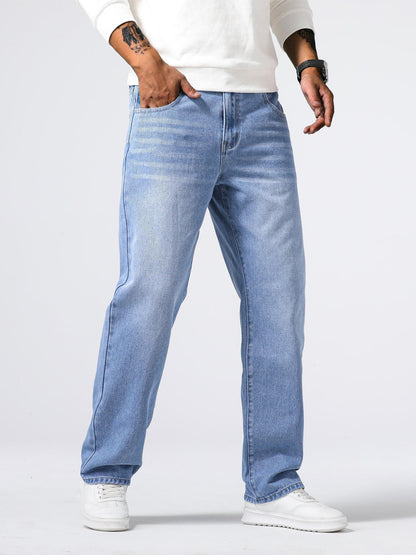 Heren Jeans Casual Street Style Blauw Milan