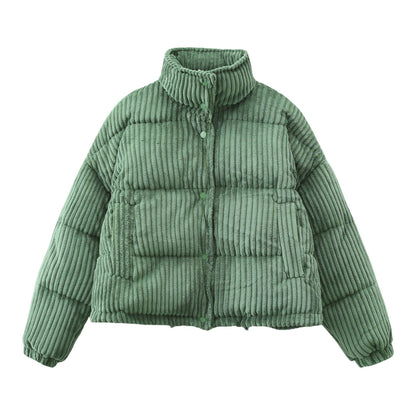 Dames Pufferjas Corduroy Warm en Stijlvol