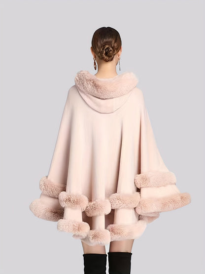 Vrouwen jas Oversized Bontcape Warm en Stijlvol