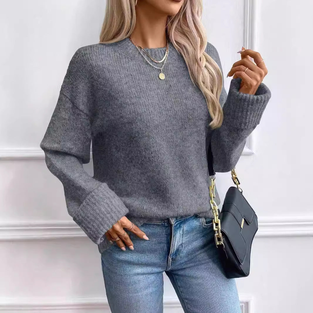 Dames Gebreide Trui Elegante Basic Trendy