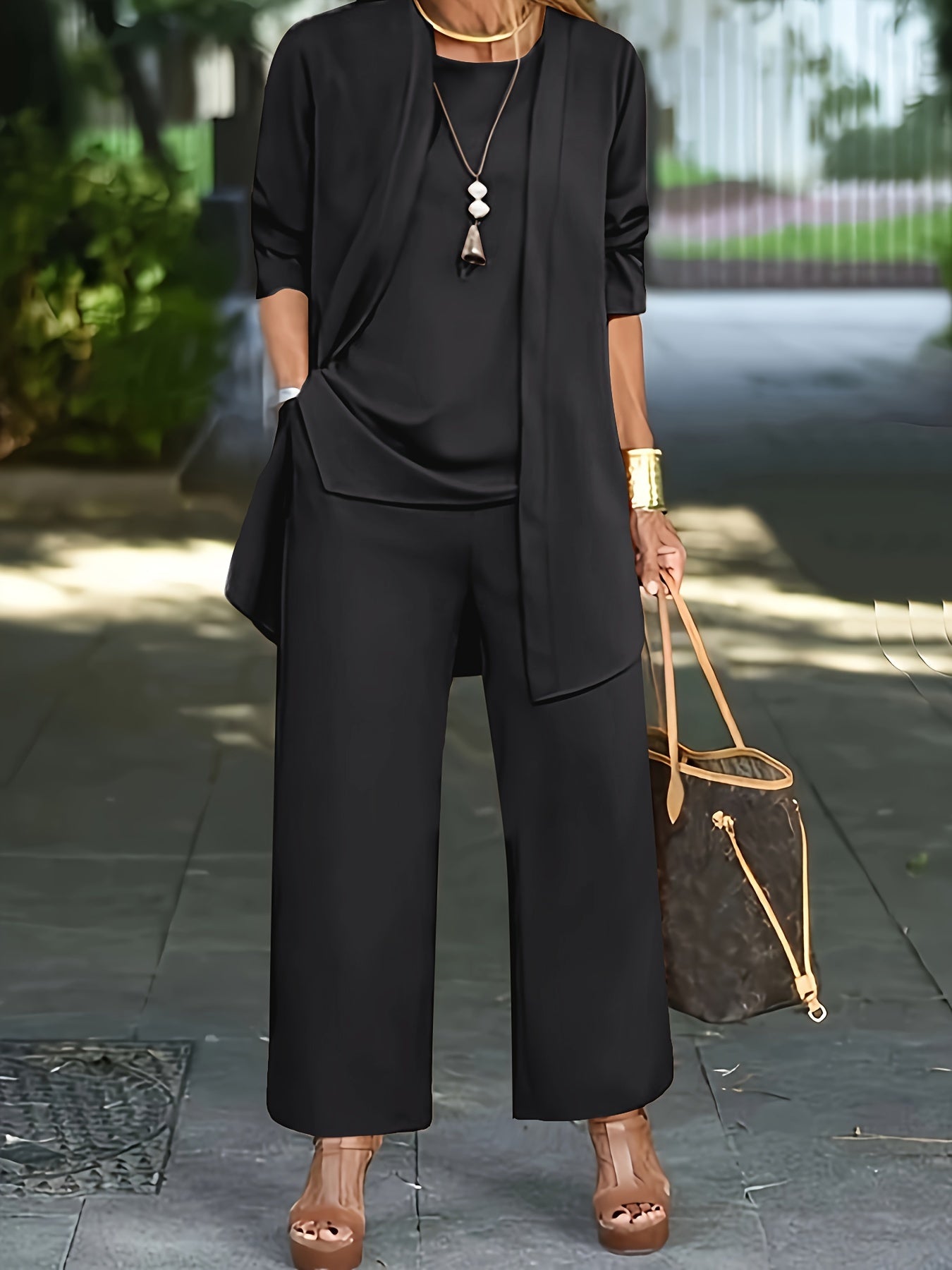 Dames 3-delige Set Elegante Stijl