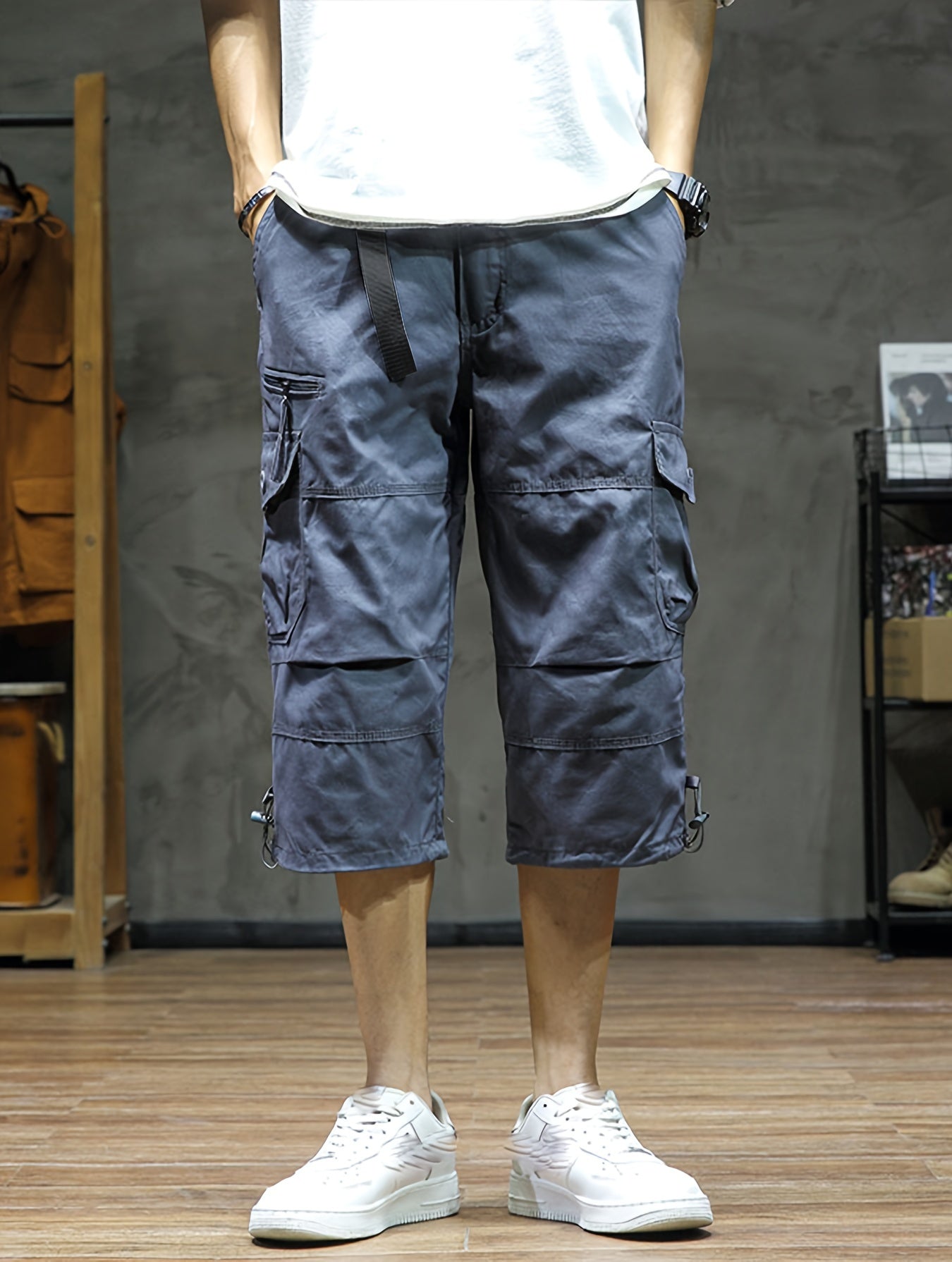 Heren Cargo Broek 3/4 Lengte Comfortabel