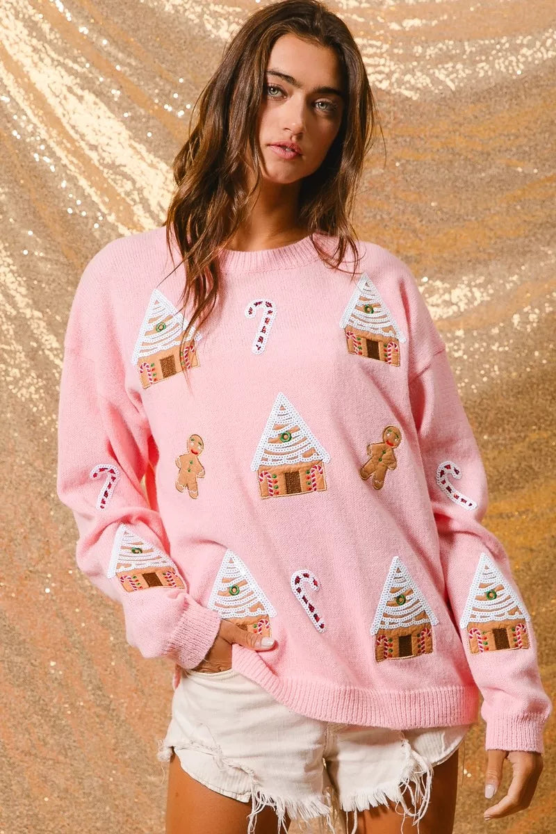 Dames Winter Trui Kerst Crew Neck Sweater