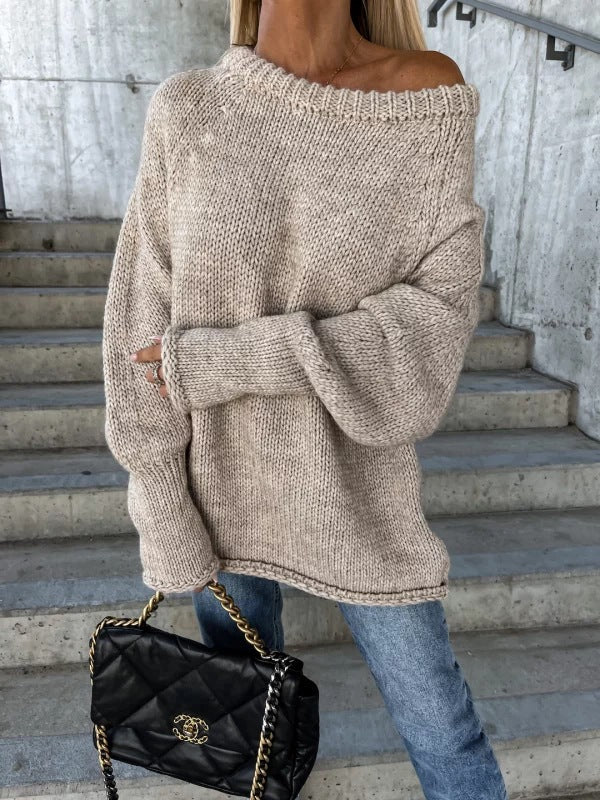 Dames Gebreide Off-shoulder Trui Stijlvol Elegante Rona