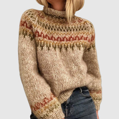 Dames Warme Trui met Nordic Design - Comfortabel en Stijlvol
