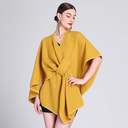 Dames Poncho Stijlvol met Riem en Elegant Design
