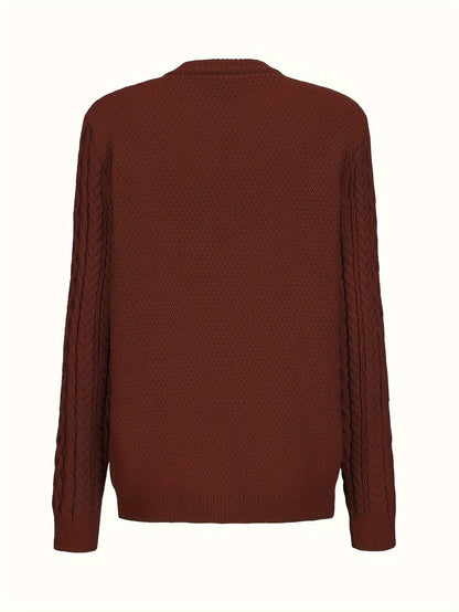 Gebreid Vest met Knoopsluiting en Zakken Zwart