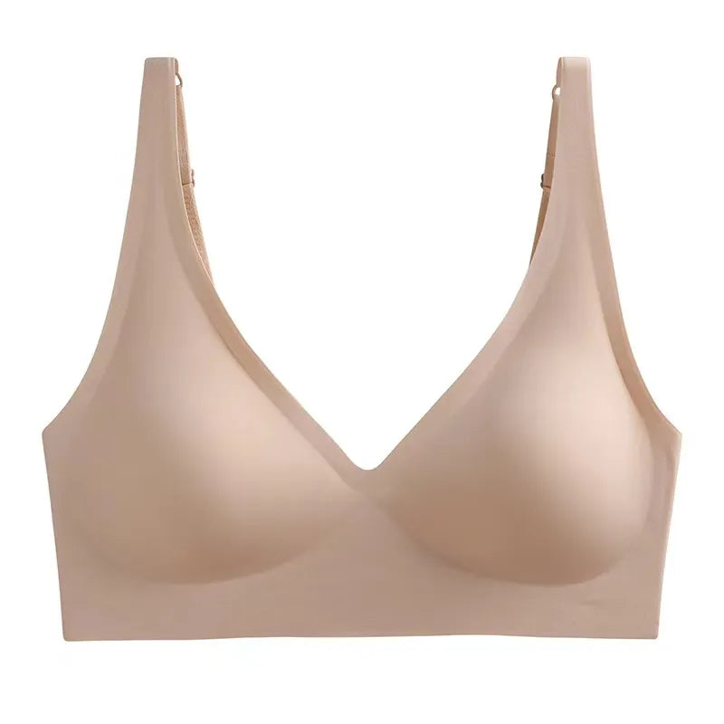 Naadloze Beugelloze BH met Diepe V Hals Comfort