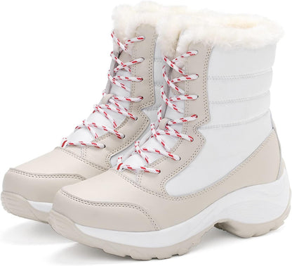 Witte Snowboots Plateau Fina Sneeuwlaarzen Voor Vrouw - Mode Vibes