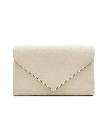 Fluwelen Envelope Clutch – Suède Look voor Avondelijke Elegantie
