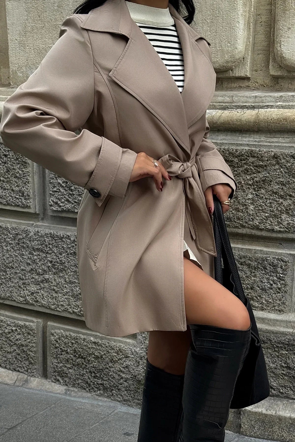 Trenchcoat Dames Warm en Stijlvol Wolmix