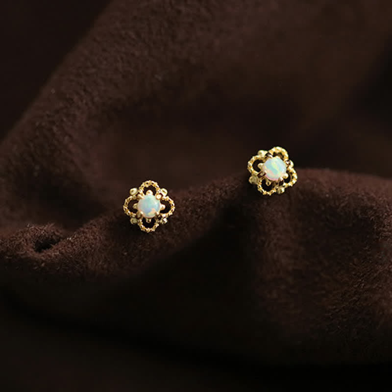 Oorbellen met Opaal Vintage Stijl Seraphina - Mode Vibes