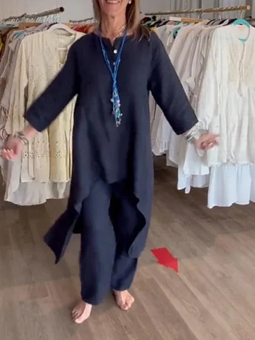 Linnen Vrijetijdspak Dames Elegante Zomerkleding Klein