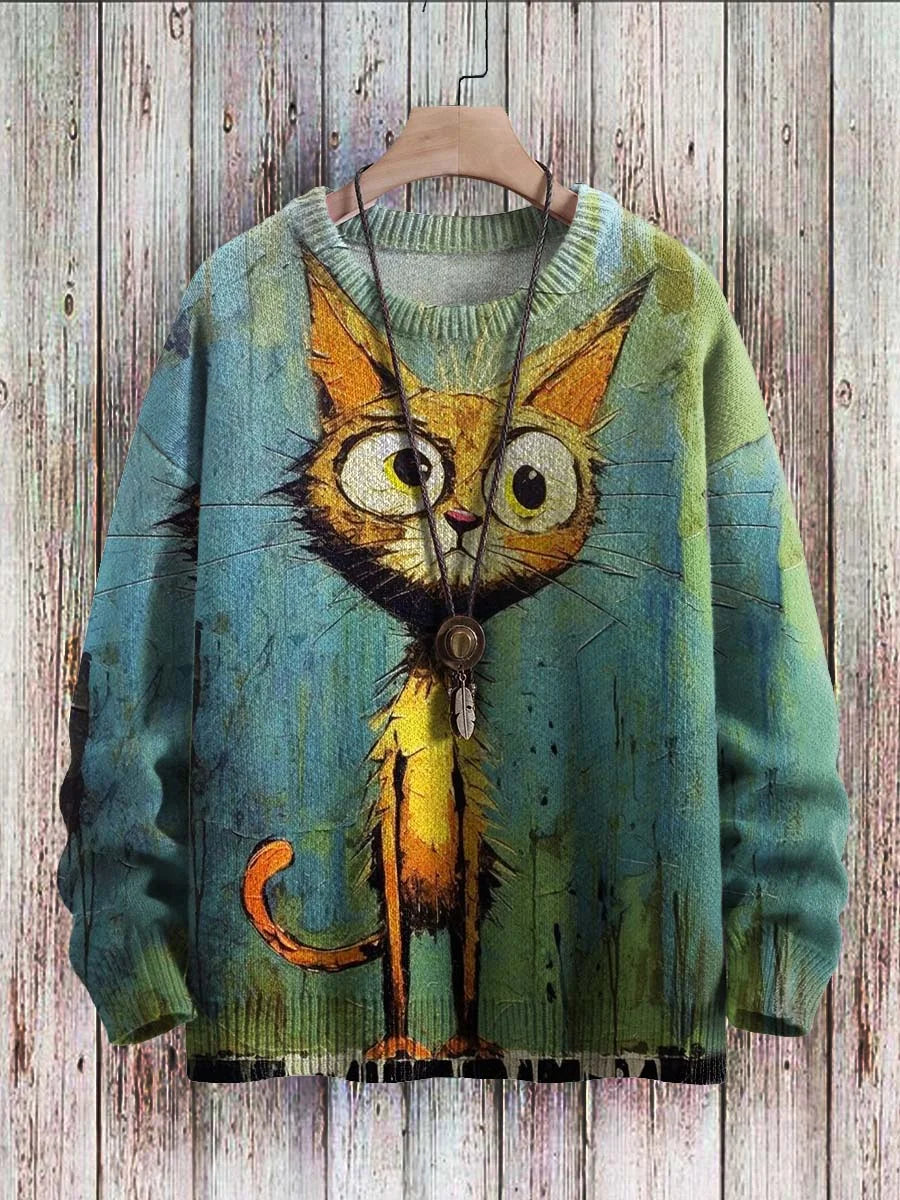 Katten Sweater voor Vrouwen met Leuke Print