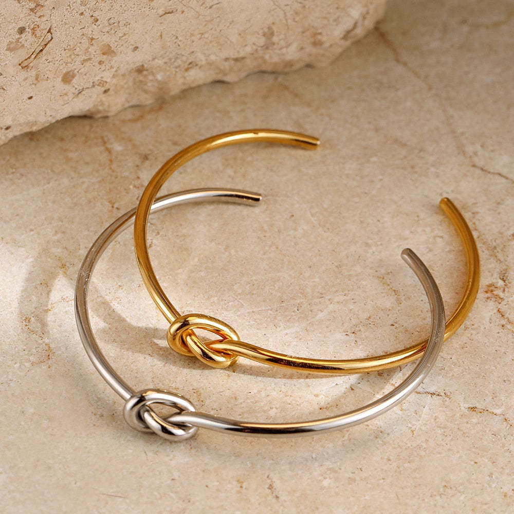 Dames Armband Roestvrij Staal met Liefdesknoop Zilverkleurig