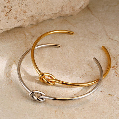 Dames Armband Roestvrij Staal met Liefdesknoop Zilverkleurig