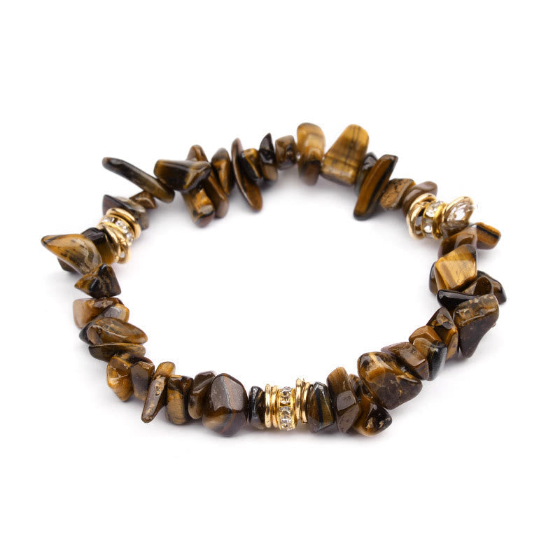 Natuursteen Armband met Kristallen en Kralen Zwart Celine