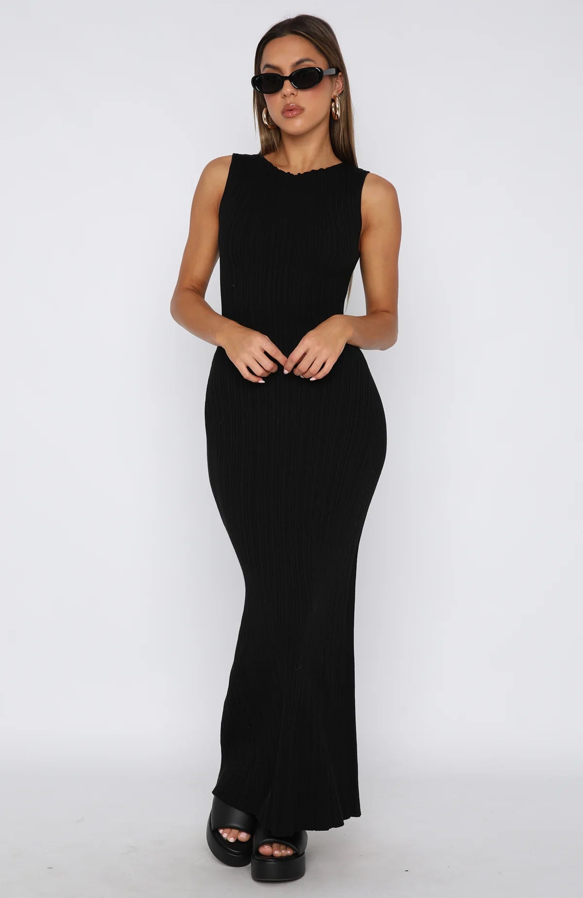 Mouwloze Maxi Jurk Aansluitende Pasvorm Zomerjurk - Mode Vibes