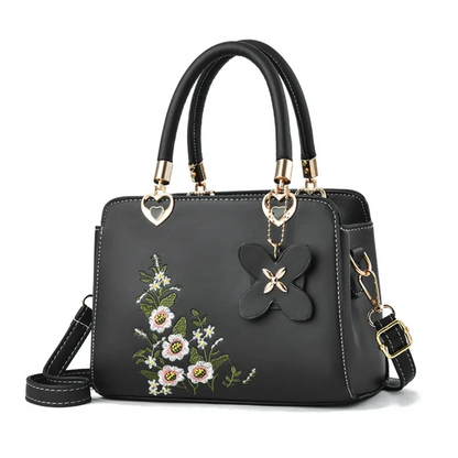 Kleine Crossbody Tas met Bloemen Borduursel