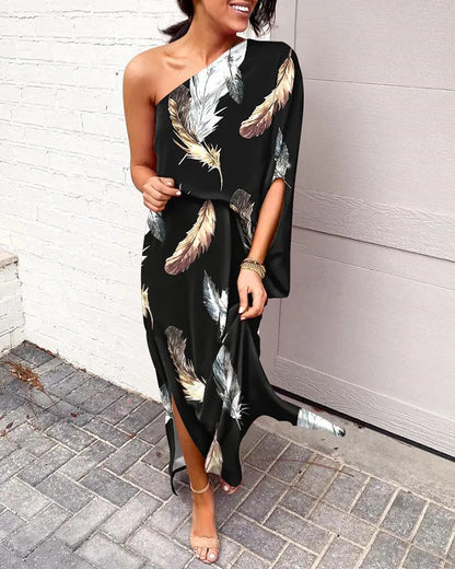 Vrouwelijke Off-the-Shoulder Jurkje Zomerjurk