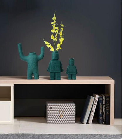 Keramische Robot Bloempot BrickBotanica Decoratief