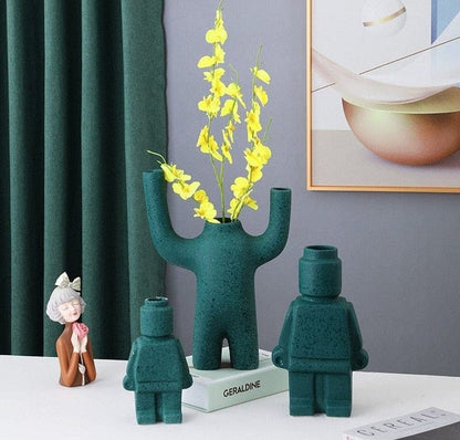 Keramische Robot Bloempot BrickBotanica Decoratief