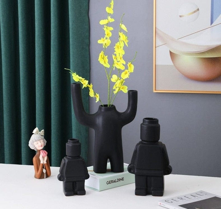 Keramische Robot Bloempot BrickBotanica Decoratief