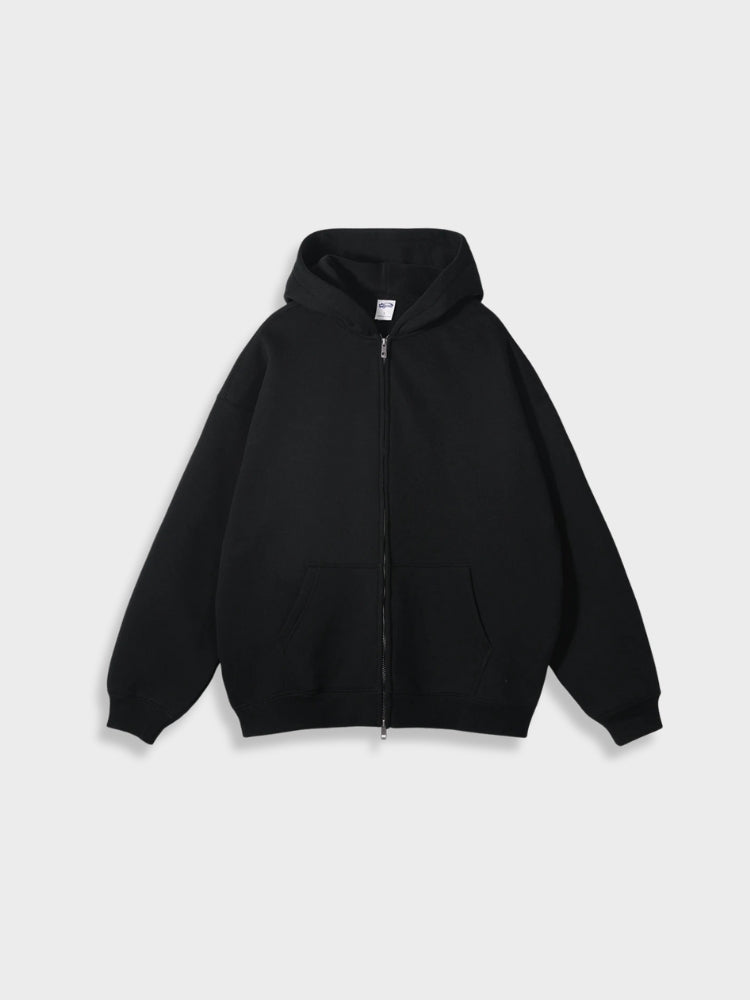 Lange Vest met Rits Oversized Stijl