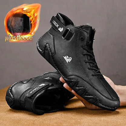 Leren Winter Sneakers Warm en Veelzijdig - Mode Vibes
