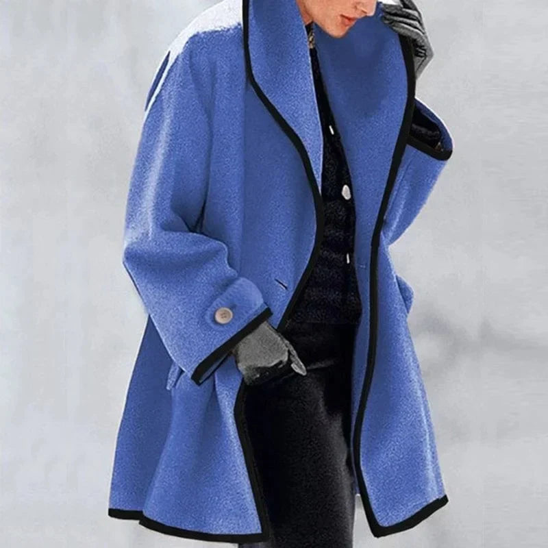 Dames Trenchcoat Warm Wollen Winterjas Emma - Mode Vibes