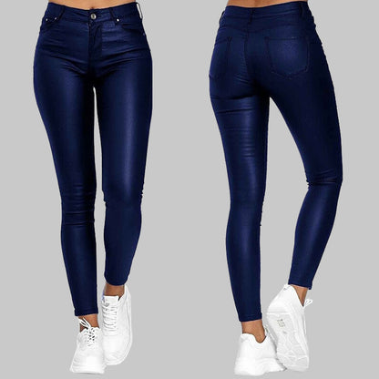 Valencia | Dames Hoge Taille Stretch Broek | Zwart