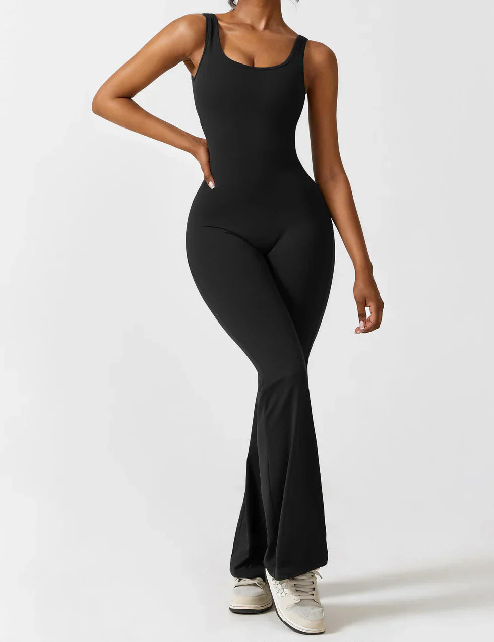 Jumpsuit V-Hals Flair Broek Zijde Comfortabele Pasvorm