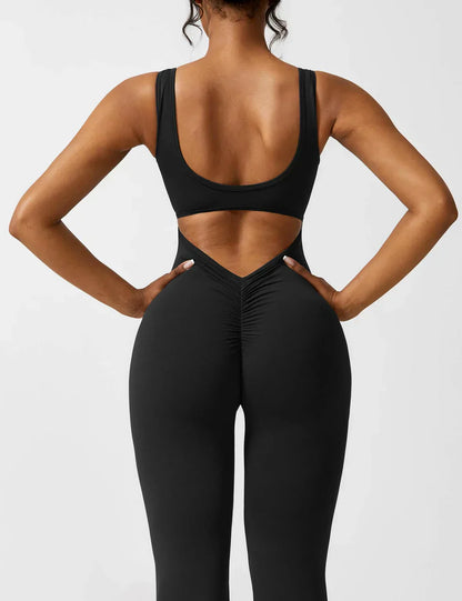 Jumpsuit V-Hals Flair Broek Zijde Comfortabele Pasvorm