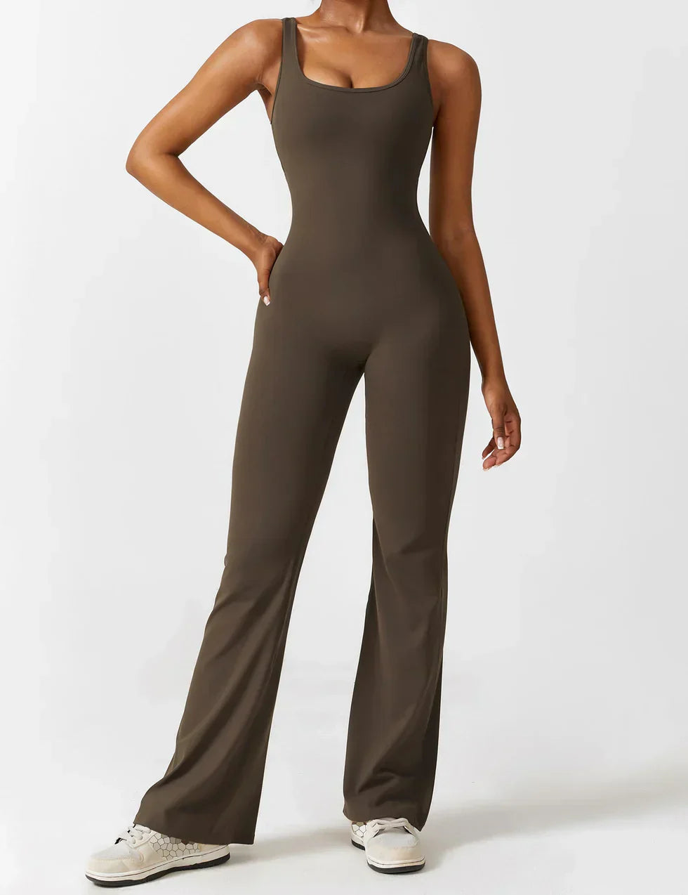 Jumpsuit V-Hals Flair Broek Zijde Comfortabele Pasvorm