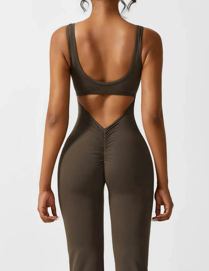 Jumpsuit V-Hals Flair Broek Zijde Comfortabele Pasvorm