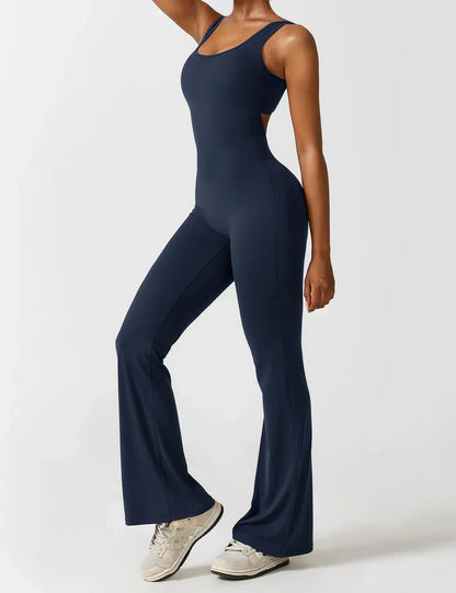 Jumpsuit V-Hals Flair Broek Zijde Comfortabele Pasvorm