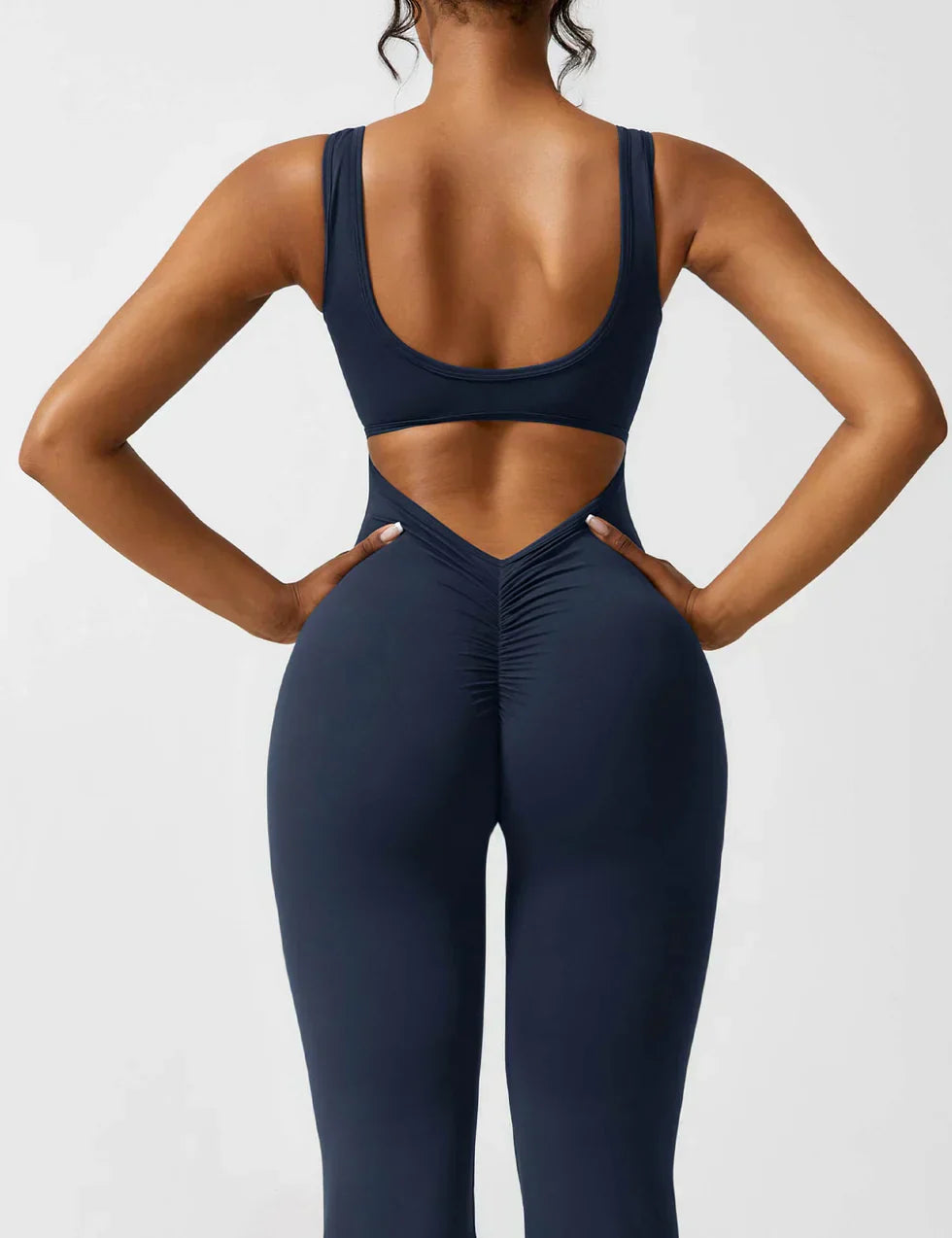 Jumpsuit V-Hals Flair Broek Zijde Comfortabele Pasvorm