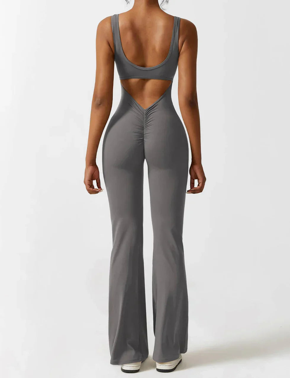 Jumpsuit V-Hals Flair Broek Zijde Comfortabele Pasvorm