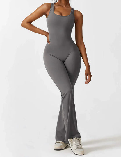 Jumpsuit V-Hals Flair Broek Zijde Comfortabele Pasvorm