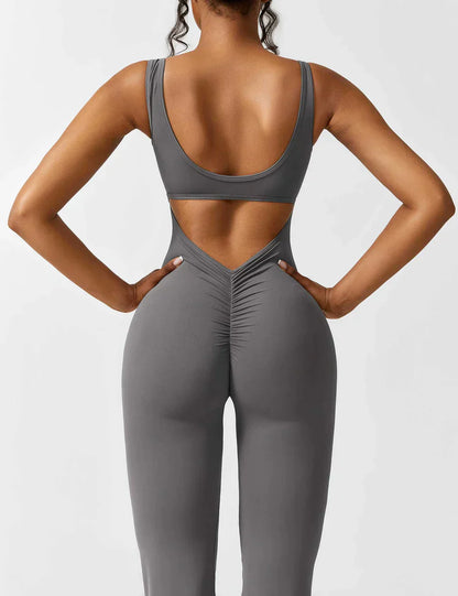 Jumpsuit V-Hals Flair Broek Zijde Comfortabele Pasvorm
