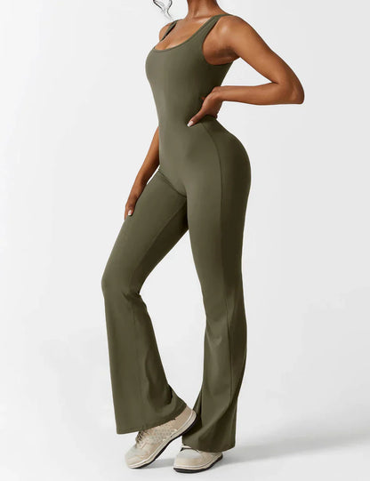 Jumpsuit V-Hals Flair Broek Zijde Comfortabele Pasvorm