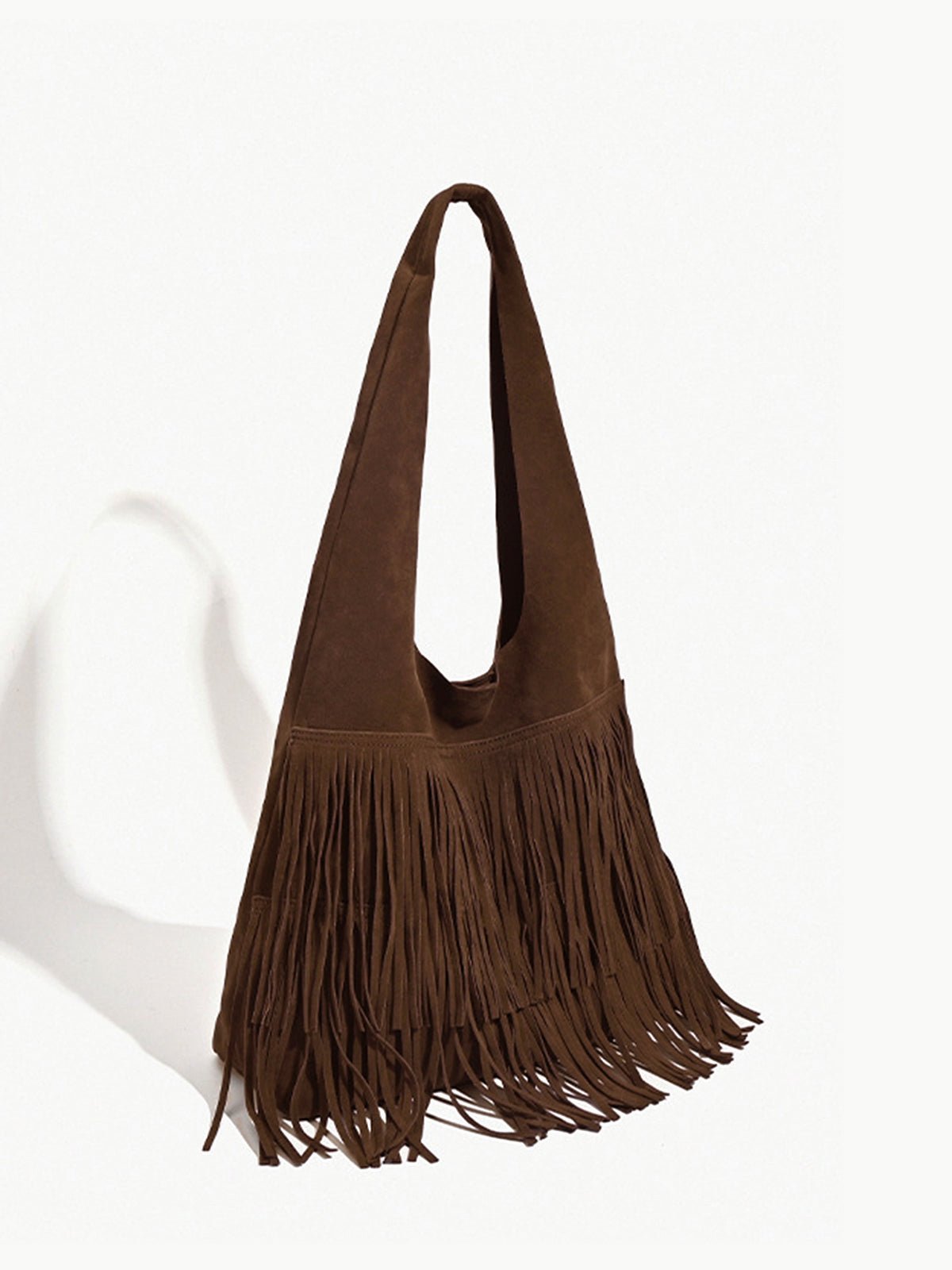Boho Hobo-Tas met Fransen Leren Schouderband