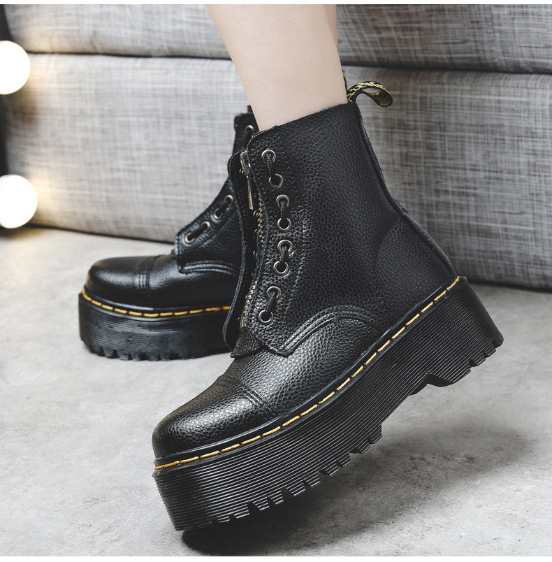 Platform Laarzen met Lychee-Structuur