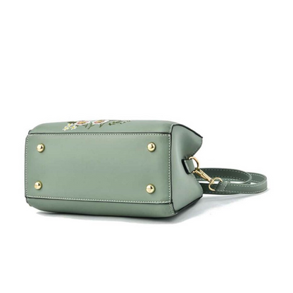 Kleine Crossbody Tas met Bloemen Borduursel