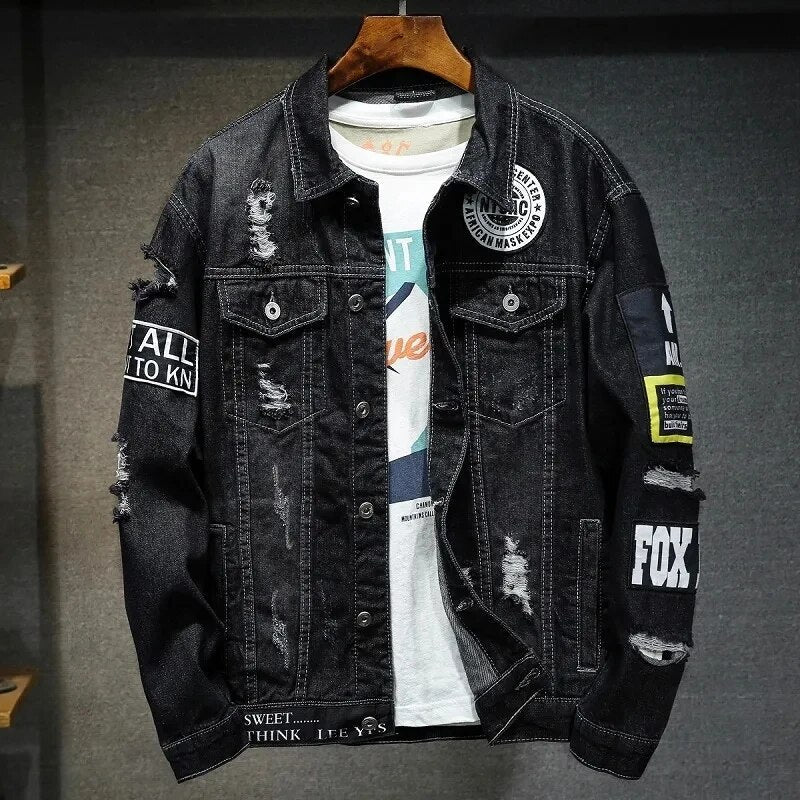 Cowboy Jas Heren Denim Blauw Stevig - Mode Vibes