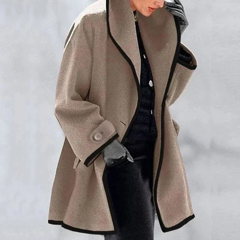 Dames Trenchcoat Warm Wollen Winterjas Emma