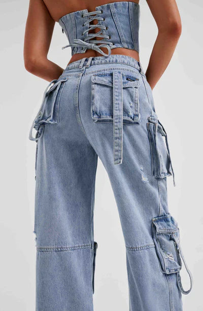 Dames Cargo Broek Comfortabel Leer