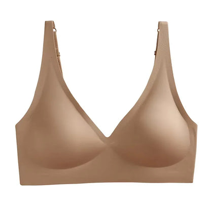 Naadloze Beugelloze BH met Diepe V Hals Comfort
